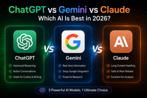 ChatGPT Gemini Claude Comparison – Best AI Assistant in 2026